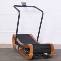 Gym Machine Wooden Curve Manual Unpowered Treadmill